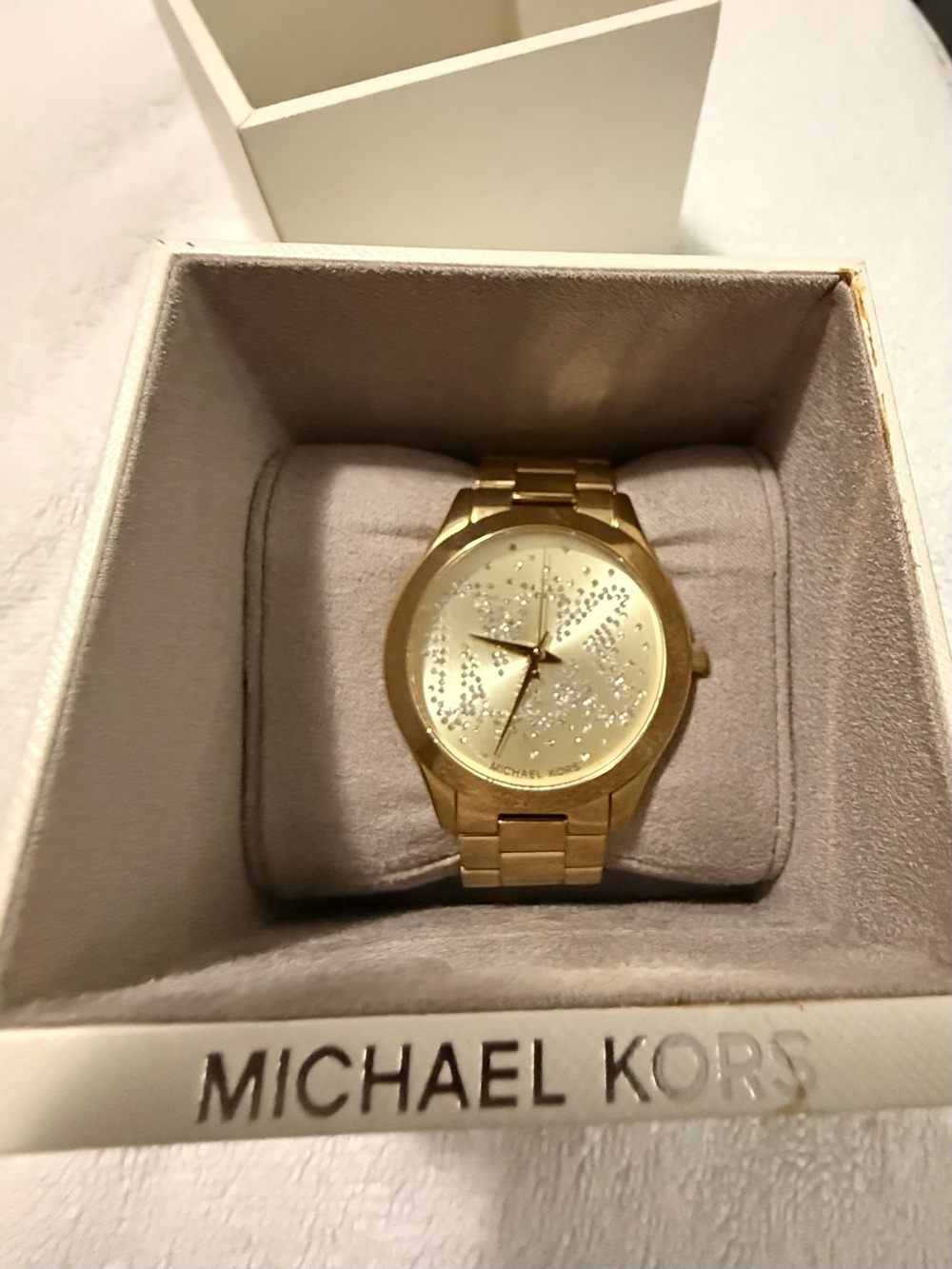 Michael Kors Gold Crystal-Accent Men's Bracelet Watch